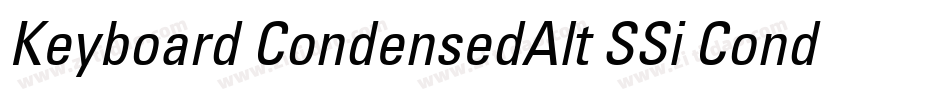 Keyboard CondensedAlt SSi Condensed Alternate字体转换